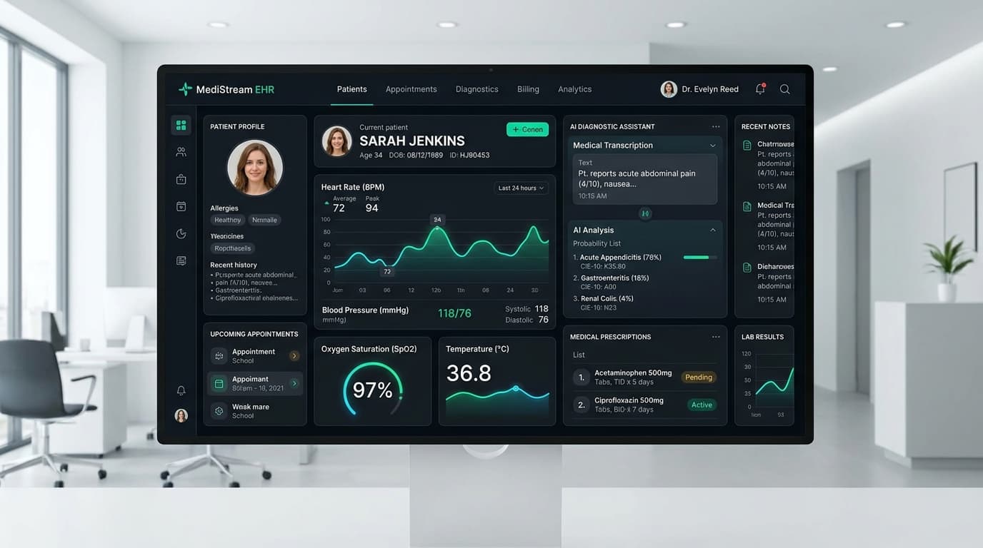 FAMERMED MedSystem Hospital Information System UI Dashboard
